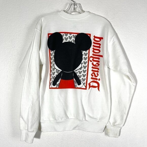 Disneyland Sweatshirt Mickey Mouse White Double Sided Small - Picture 2 of 7